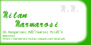 milan marmarosi business card